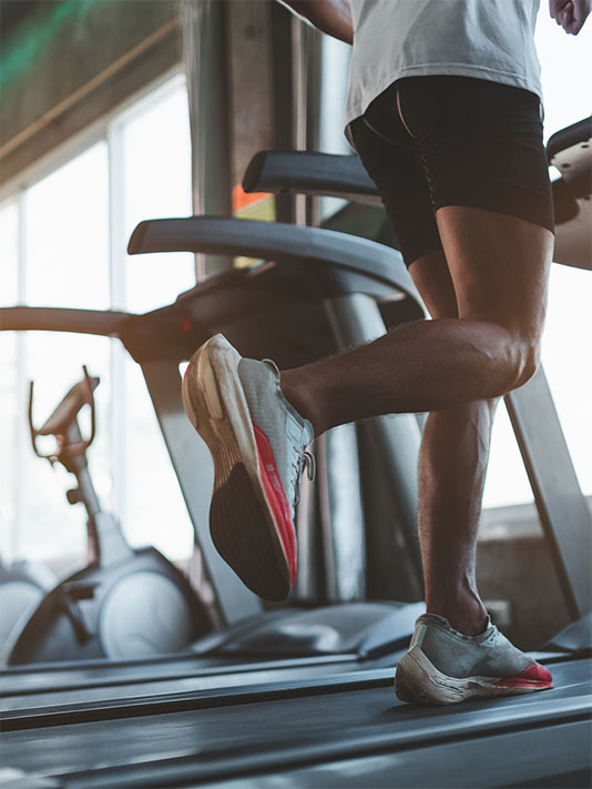 Man on treadmill